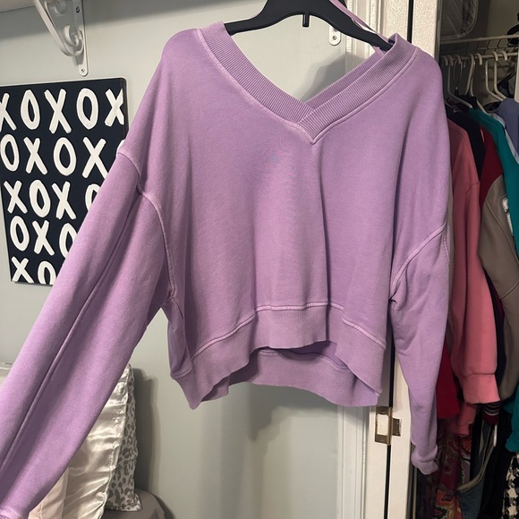 aerie Jackets & Blazers - Lavender V-Neck Women's Top